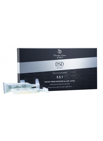 Лосьйон для захисту та відновлення шкіри голови та волосся DSD De Luxe 5.5.1 Instant Amino Energizer de Luxe Lotion 10 шт x 10 мл